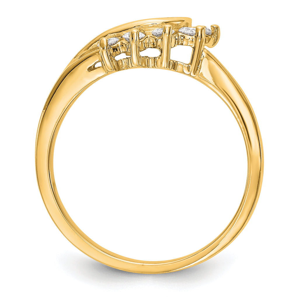 14k 1/6 carat Lab Grown Diamond VS/SI+ G+ Complete Ring Wrap