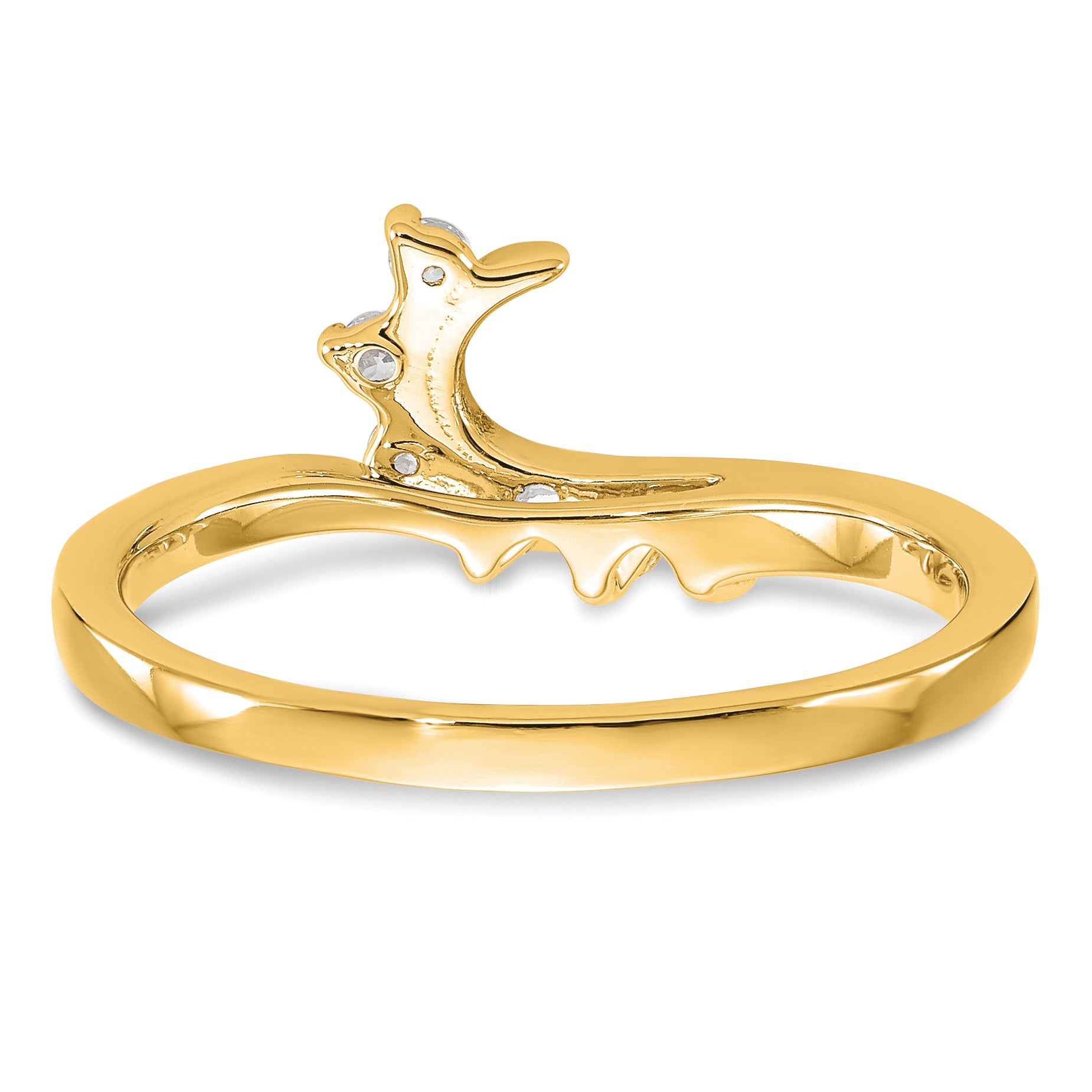 14k 1/6 carat Lab Grown Diamond VS/SI+ G+ Complete Ring Wrap