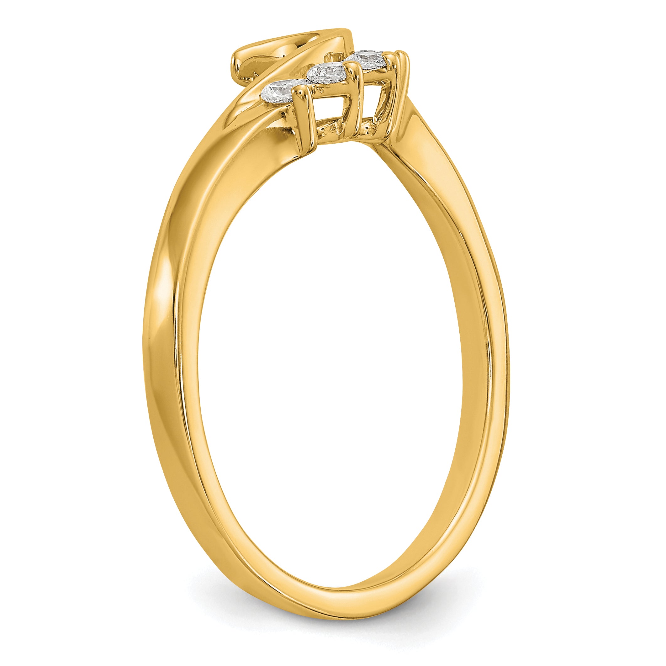 14k 1/6 carat Lab Grown Diamond VS/SI+ G+ Complete Ring Wrap
