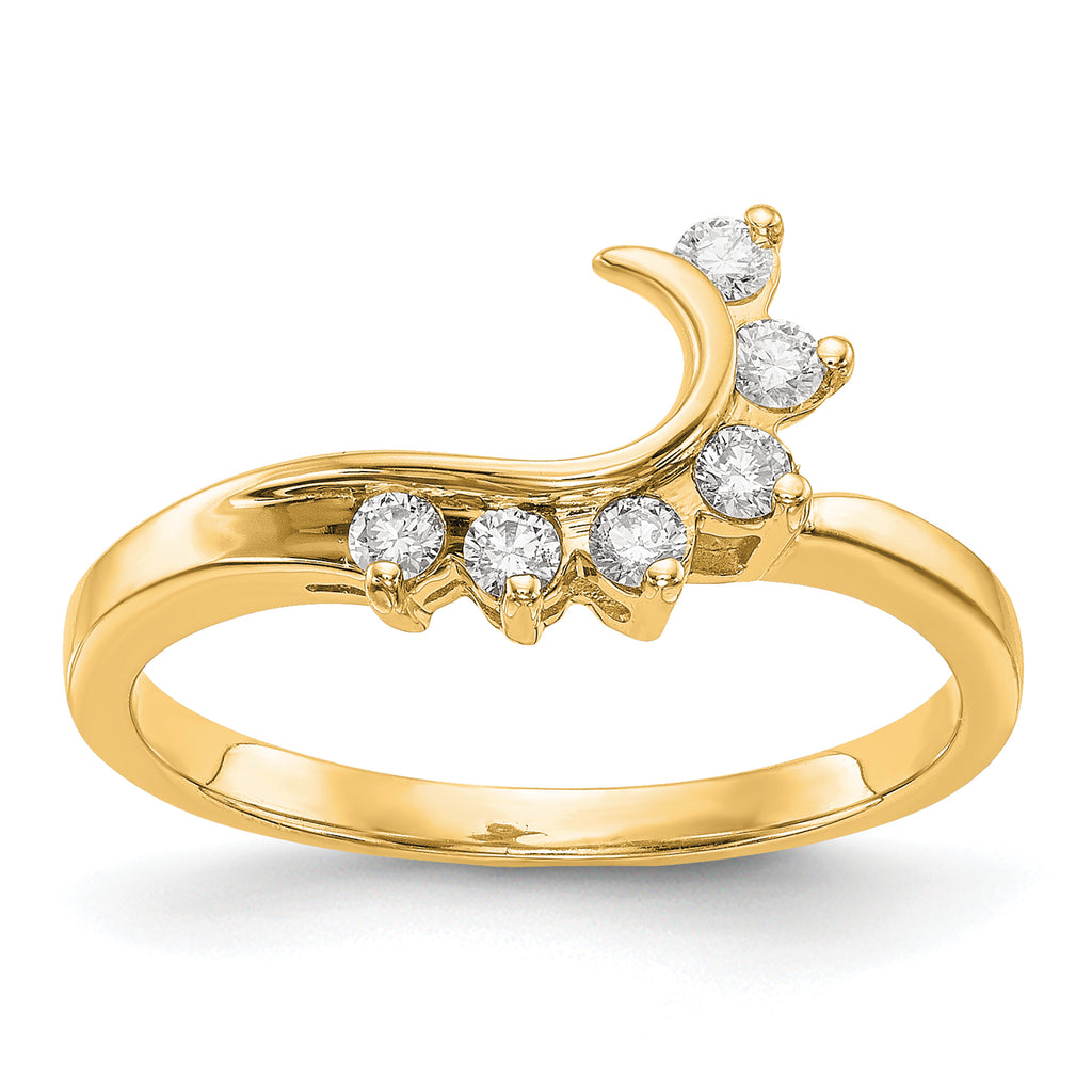 14k 1/6 carat Lab Grown Diamond VS/SI+ G+ Complete Ring Wrap