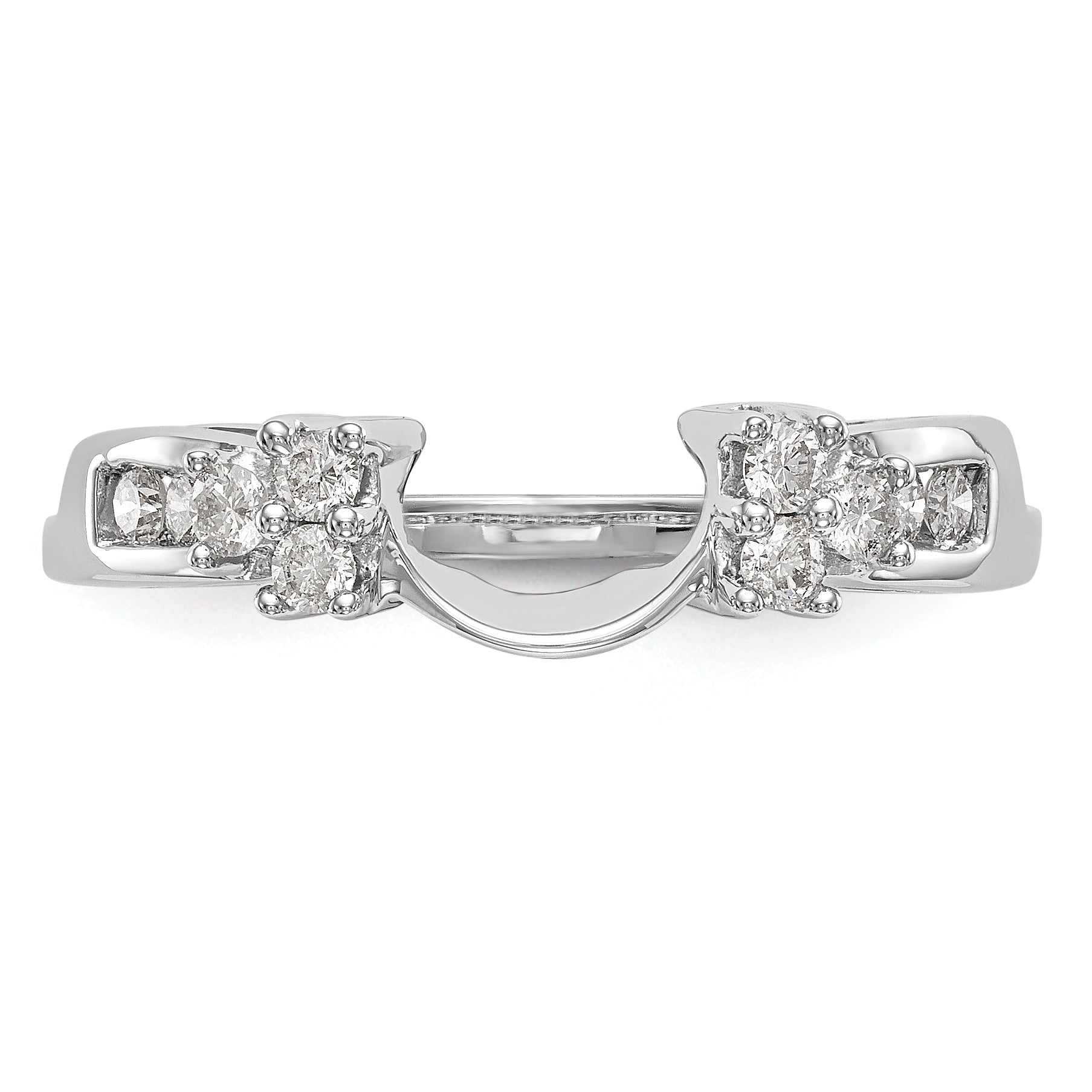 14k White Gold 1/4 carat Lab Grown Diamond VS/SI+ G+ Complete Ring Wrap