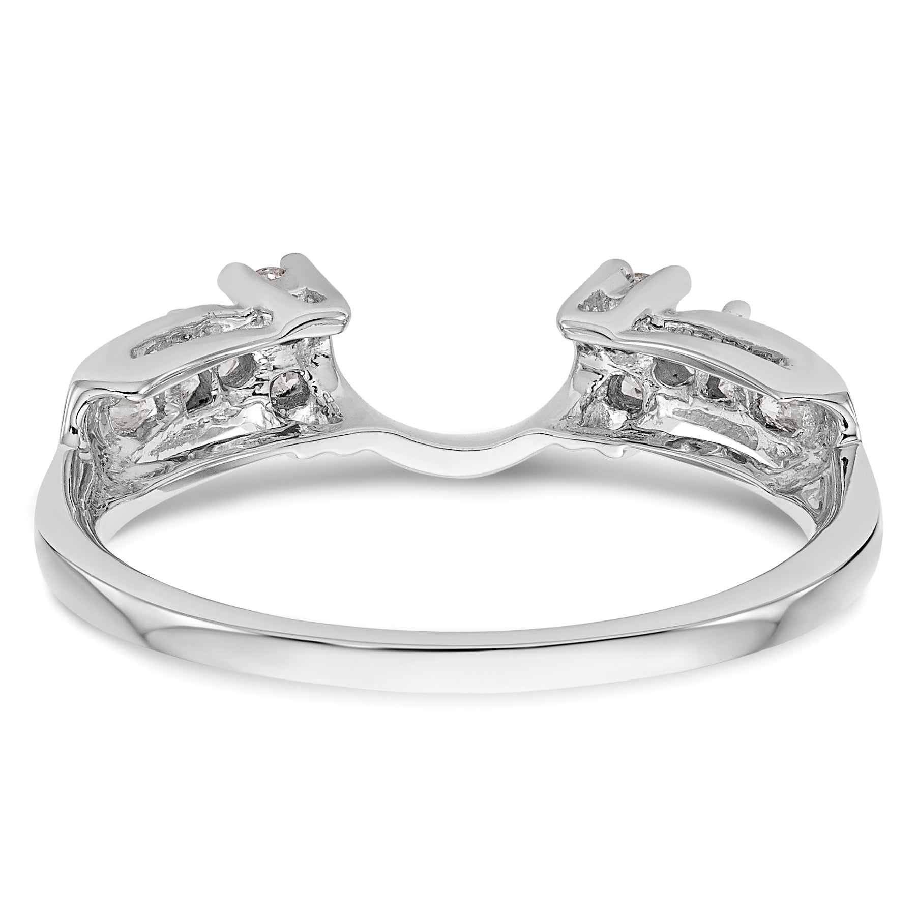 14k White Gold 1/4 carat Lab Grown Diamond VS/SI+ G+ Complete Ring Wrap