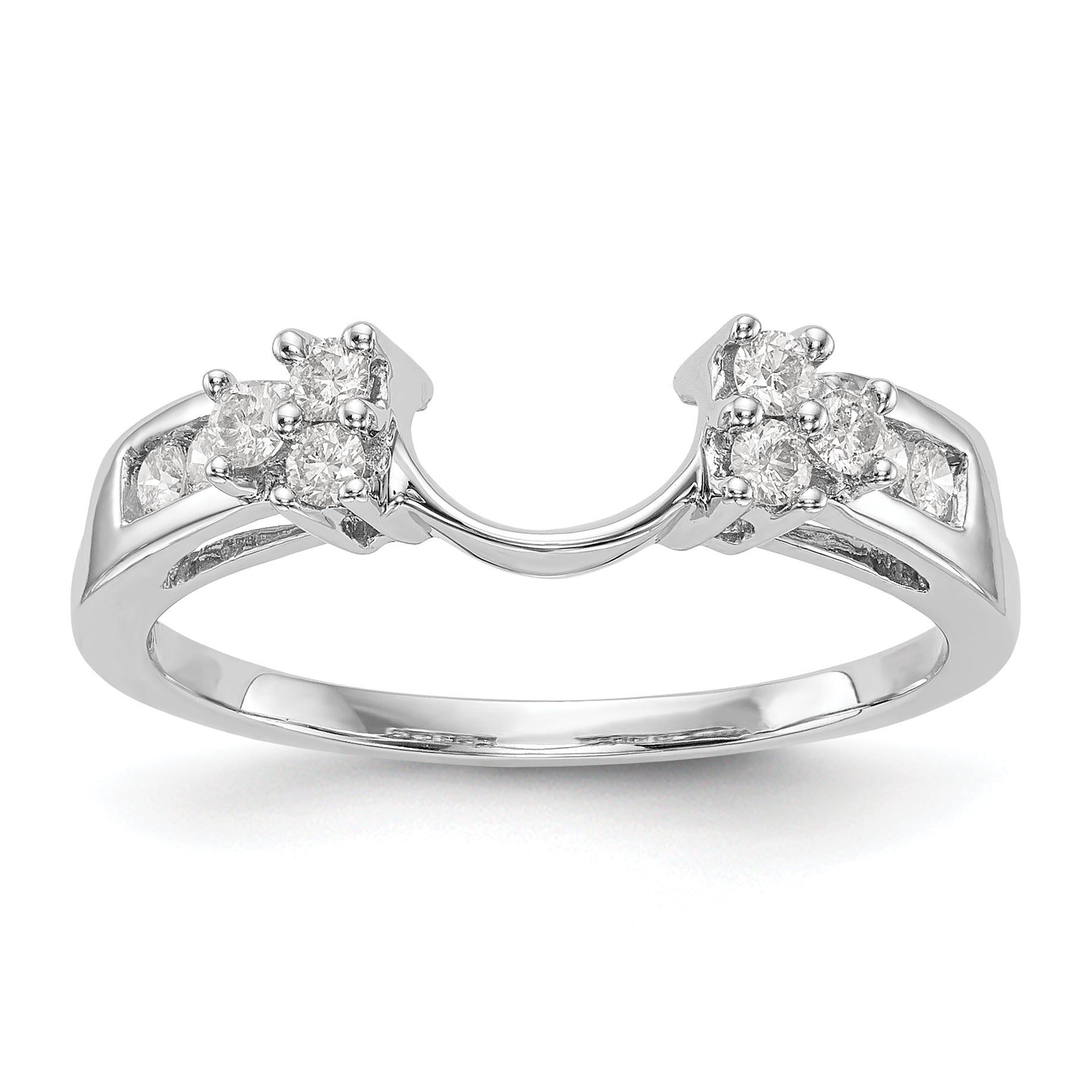 14k White Gold 1/4 carat Lab Grown Diamond VS/SI+ G+ Complete Ring Wrap