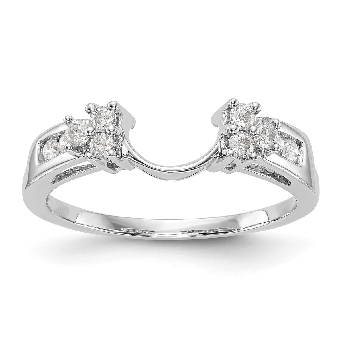 14k White Gold 1/4 carat Lab Grown Diamond VS/SI+ G+ Complete Ring Wrap