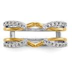 14k Two-tone 1/4 carat Lab Grown Diamond VS/SI+ G+ Complete Ring Guard