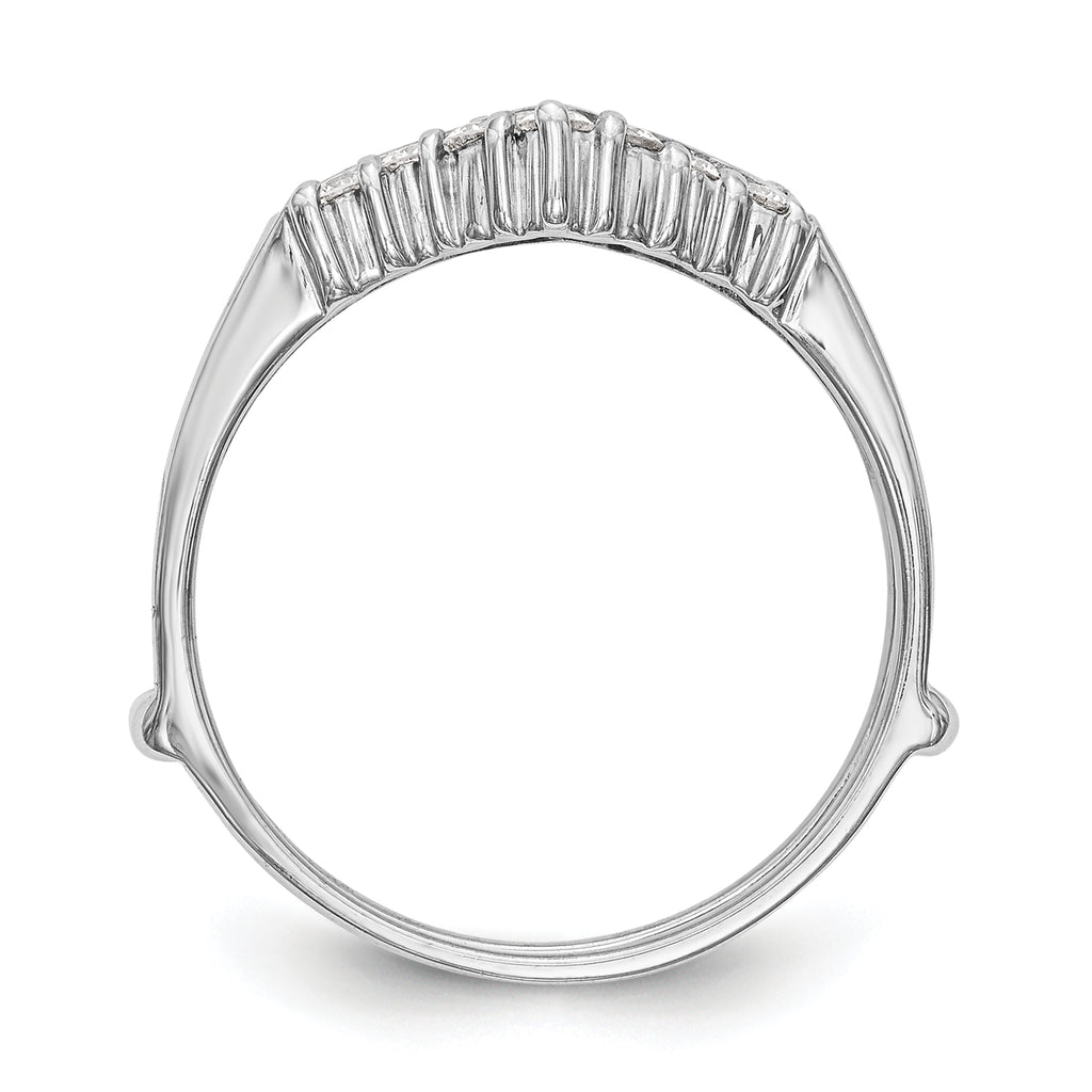 14k White Gold 1/3 carat Lab Grown Diamond VS/SI+ G+ Complete Ring Guard