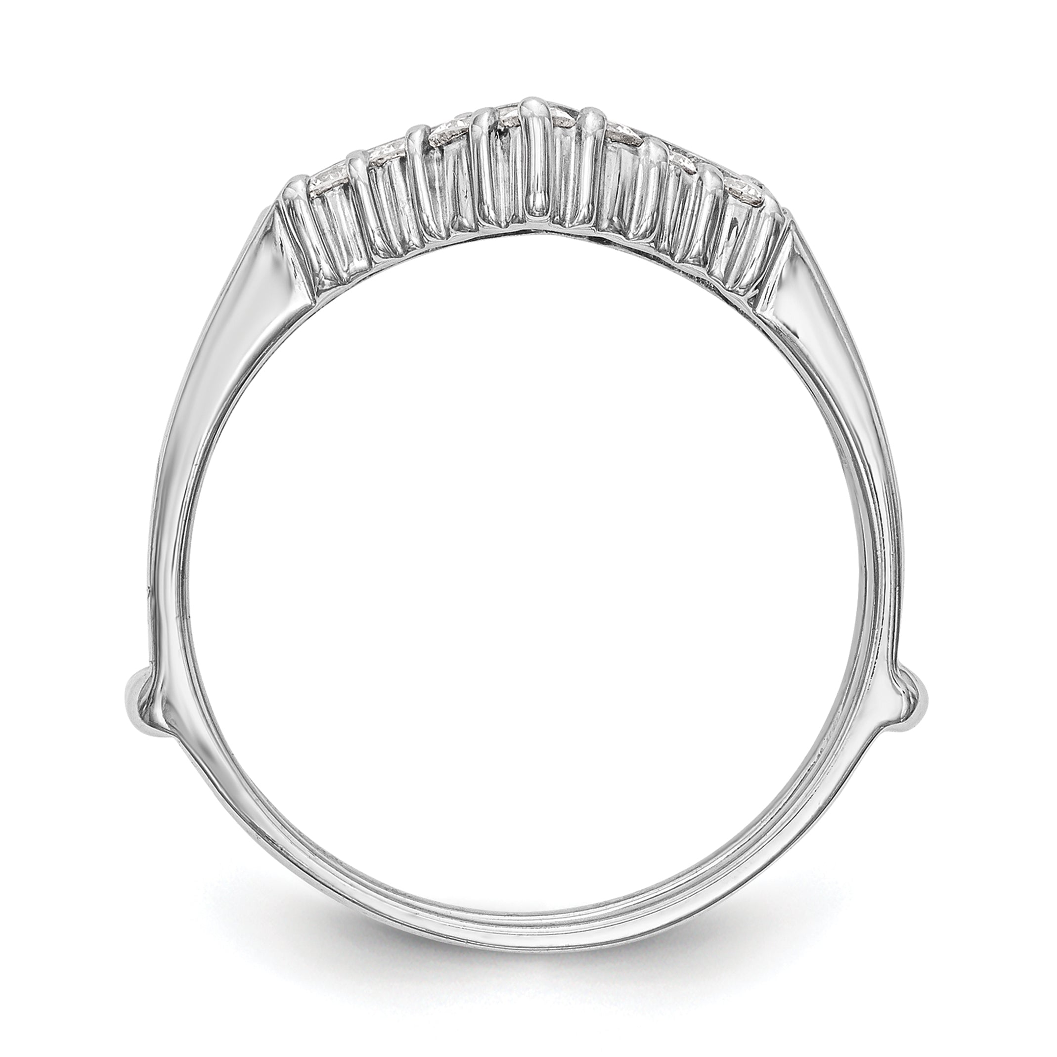 14k White Gold 1/3 carat Lab Grown Diamond VS/SI+ G+ Complete Ring Guard