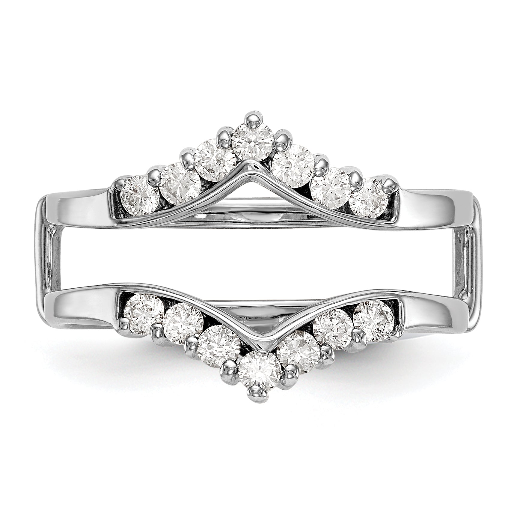14k White Gold 1/3 carat Lab Grown Diamond VS/SI+ G+ Complete Ring Guard
