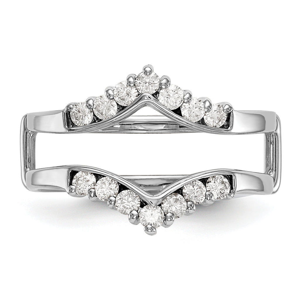 14k White Gold 1/3 carat Lab Grown Diamond VS/SI+ G+ Complete Ring Guard