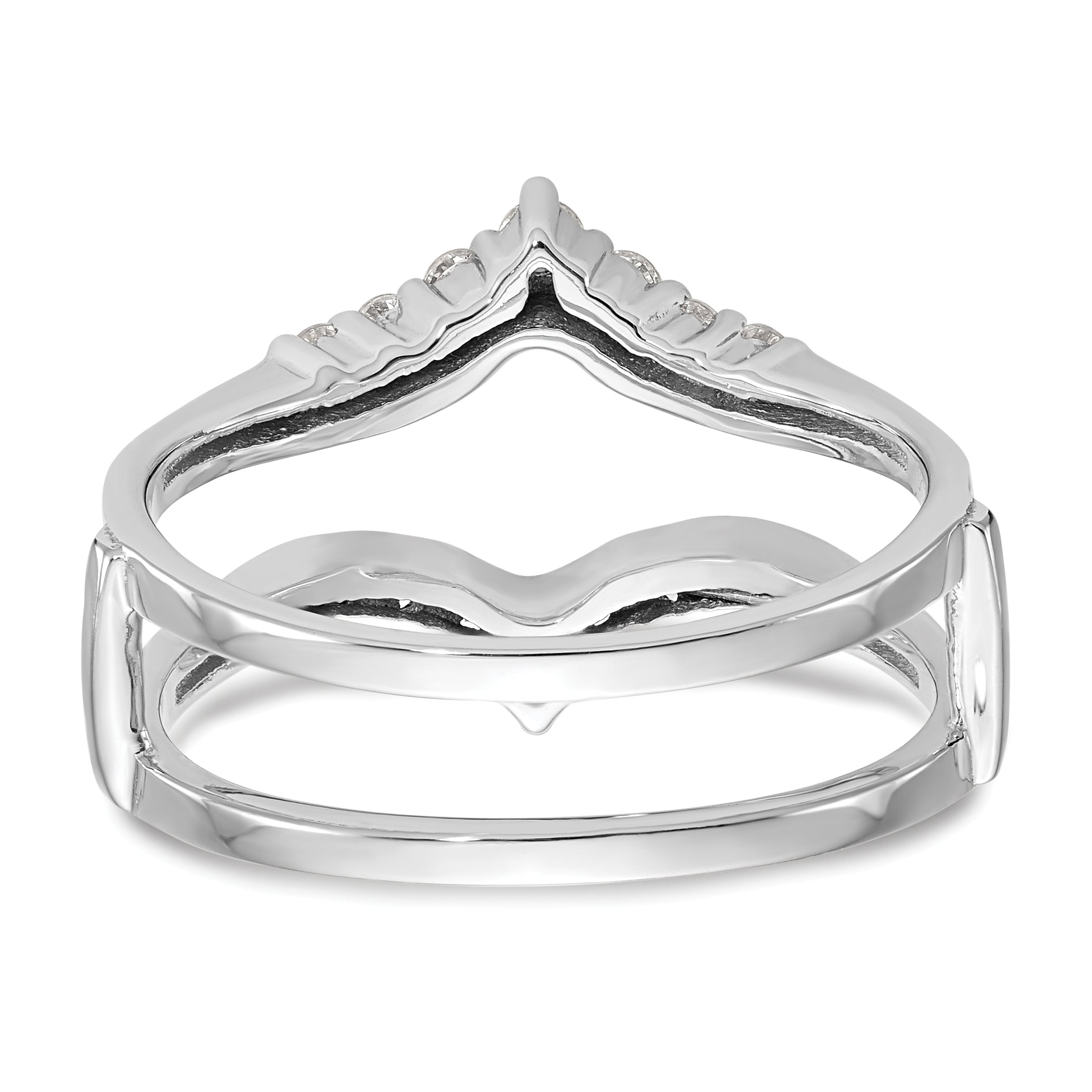 14k White Gold 1/3 carat Lab Grown Diamond VS/SI+ G+ Complete Ring Guard