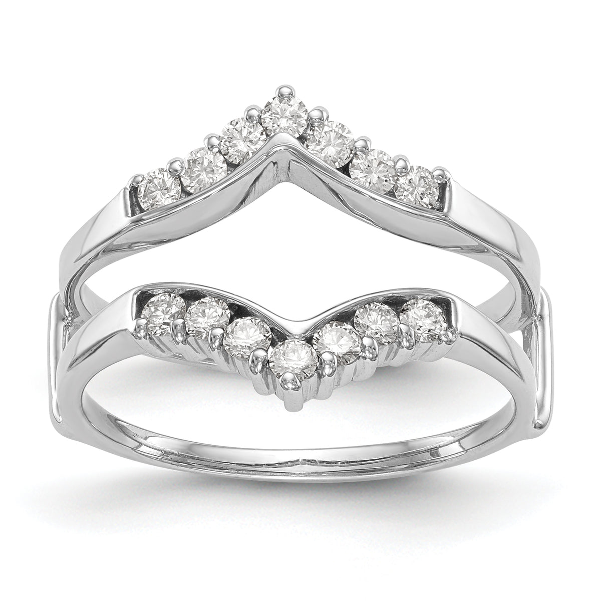 14k White Gold 1/3 carat Lab Grown Diamond VS/SI+ G+ Complete Ring Guard