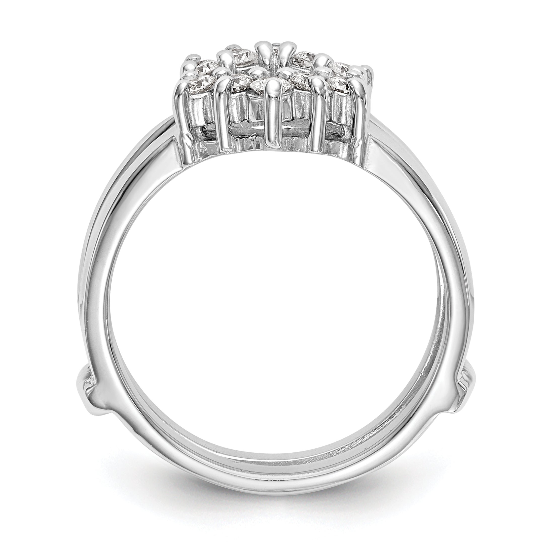 14k White Gold 1/3 carat Lab Grown Diamond VS/SI+ G+ Complete Ring Guard