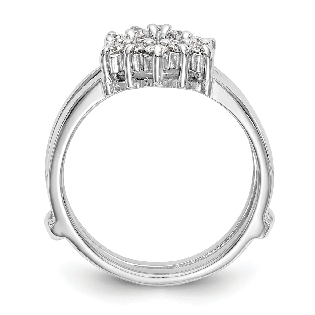 14k White Gold 1/3 carat Lab Grown Diamond VS/SI+ G+ Complete Ring Guard