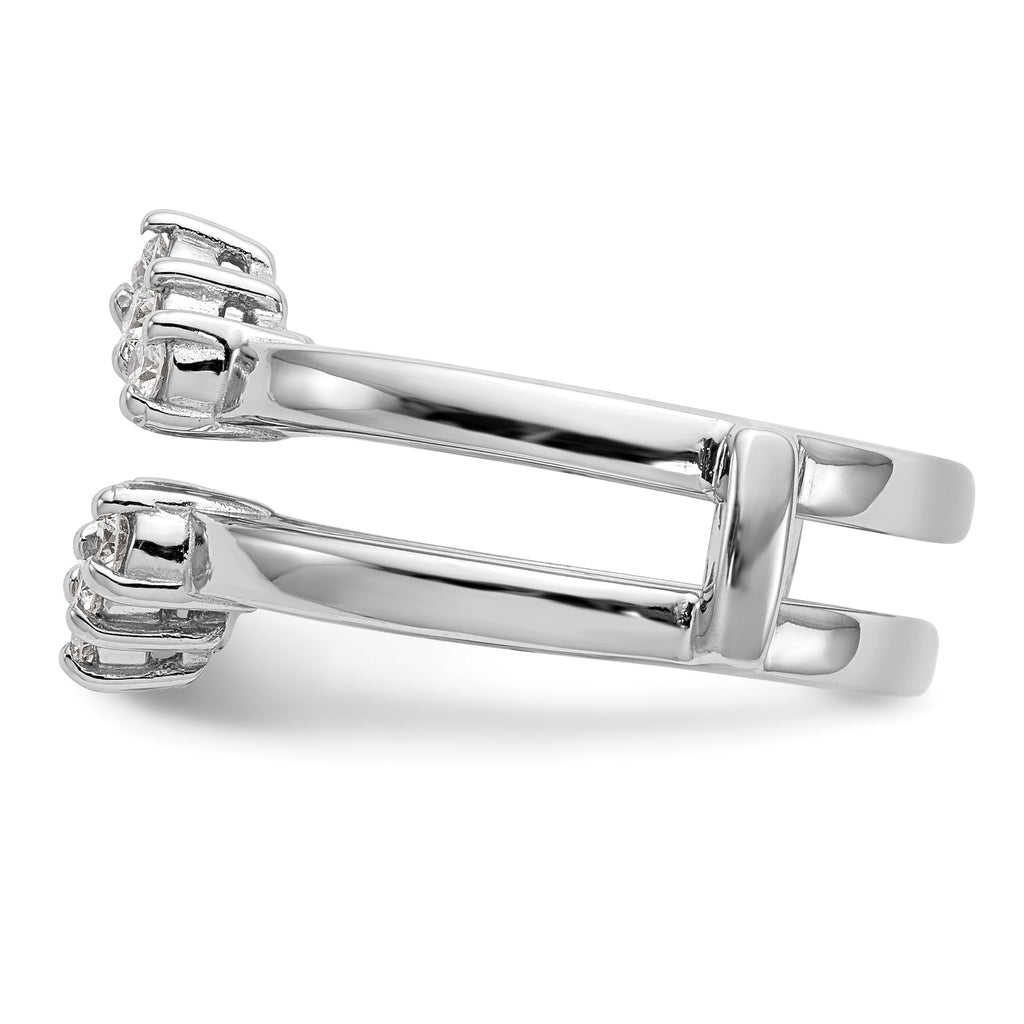 14k White Gold 1/3 carat Lab Grown Diamond VS/SI+ G+ Complete Ring Guard