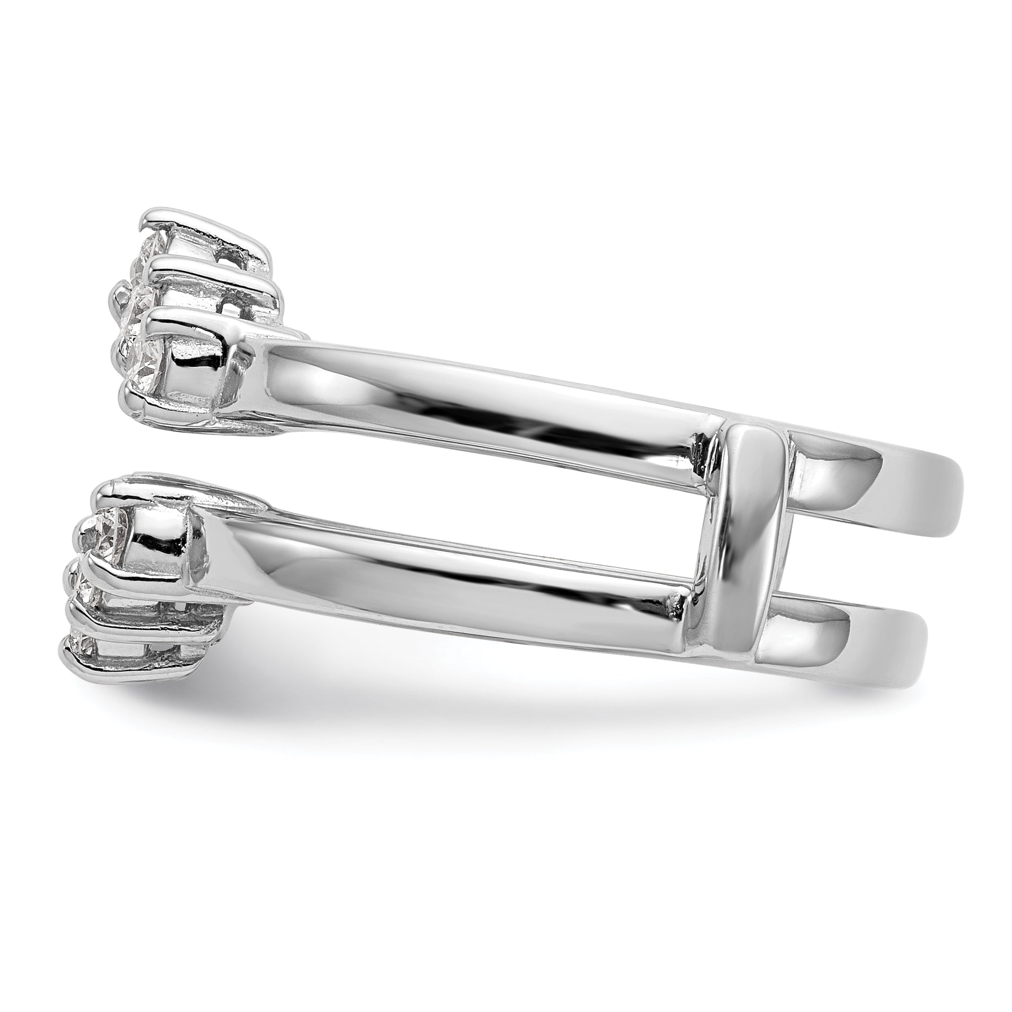14k White Gold 1/3 carat Lab Grown Diamond VS/SI+ G+ Complete Ring Guard