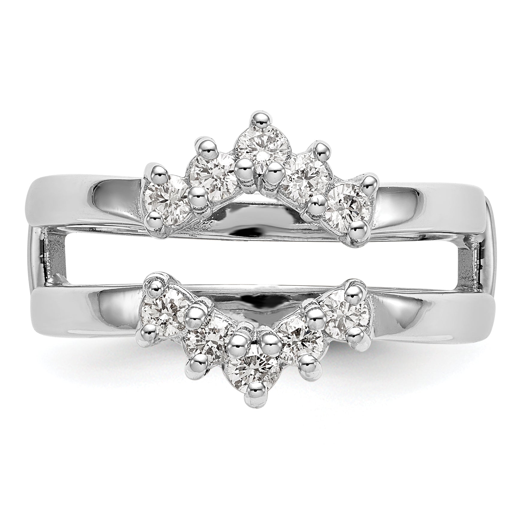 14k White Gold 1/3 carat Lab Grown Diamond VS/SI+ G+ Complete Ring Guard