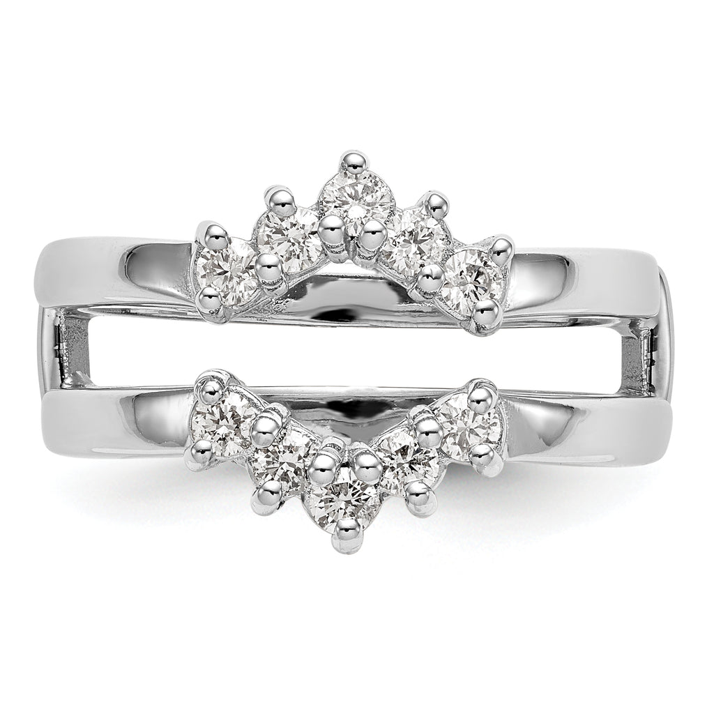 14k White Gold 1/3 carat Lab Grown Diamond VS/SI+ G+ Complete Ring Guard