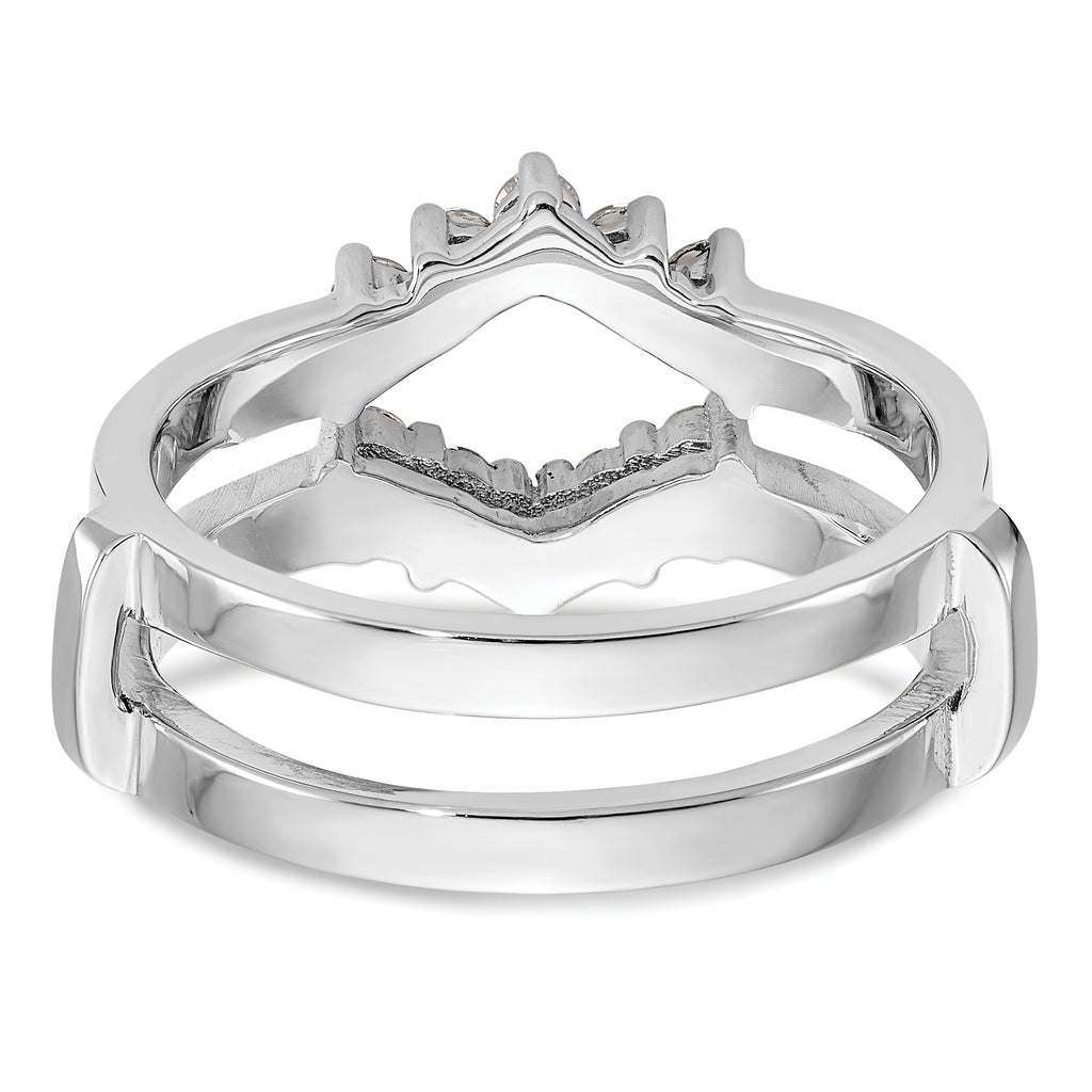 14k White Gold 1/3 carat Lab Grown Diamond VS/SI+ G+ Complete Ring Guard