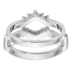 14k White Gold 1/3 carat Lab Grown Diamond VS/SI+ G+ Complete Ring Guard