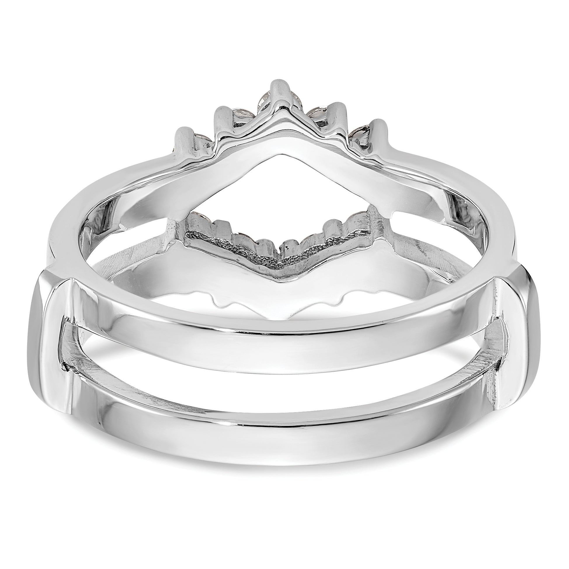 14k White Gold 1/3 carat Lab Grown Diamond VS/SI+ G+ Complete Ring Guard