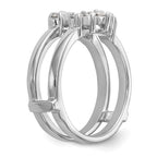 14k White Gold 1/3 carat Lab Grown Diamond VS/SI+ G+ Complete Ring Guard