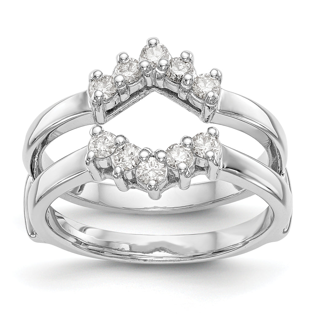 14k White Gold 1/3 carat Lab Grown Diamond VS/SI+ G+ Complete Ring Guard
