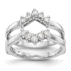 14k White Gold 1/3 carat Lab Grown Diamond VS/SI+ G+ Complete Ring Guard