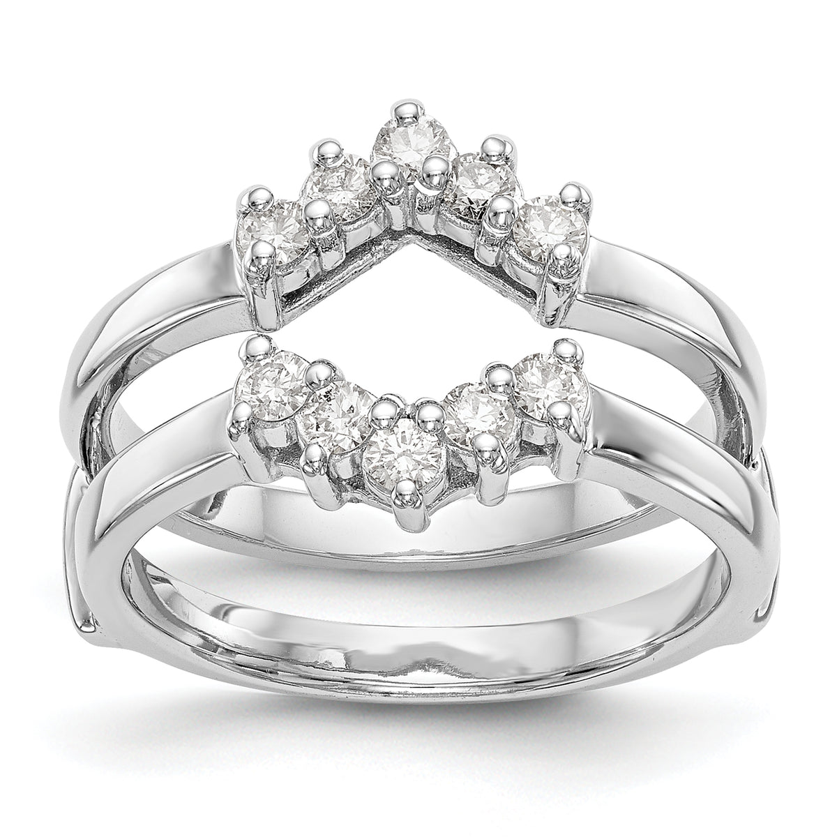 14k White Gold 1/3 carat Lab Grown Diamond VS/SI+ G+ Complete Ring Guard