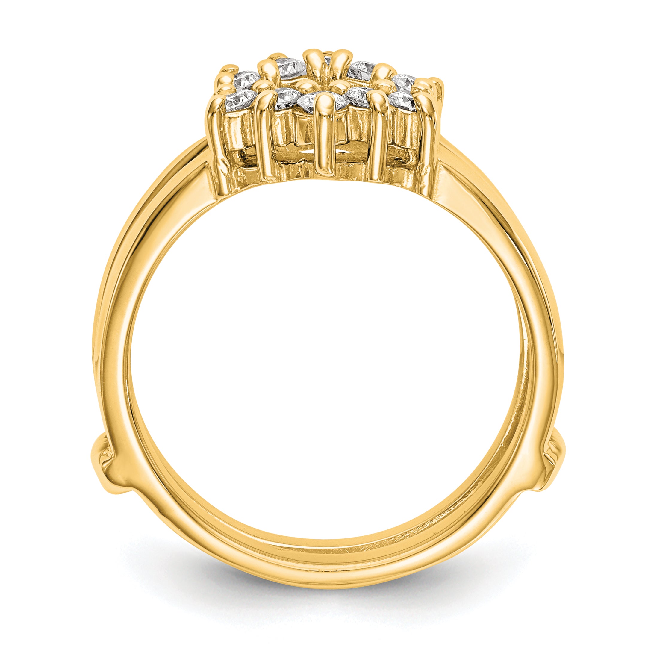 14k 1/3 carat Lab Grown Diamond VS/SI+ G+ Complete Ring Guard Secondary image