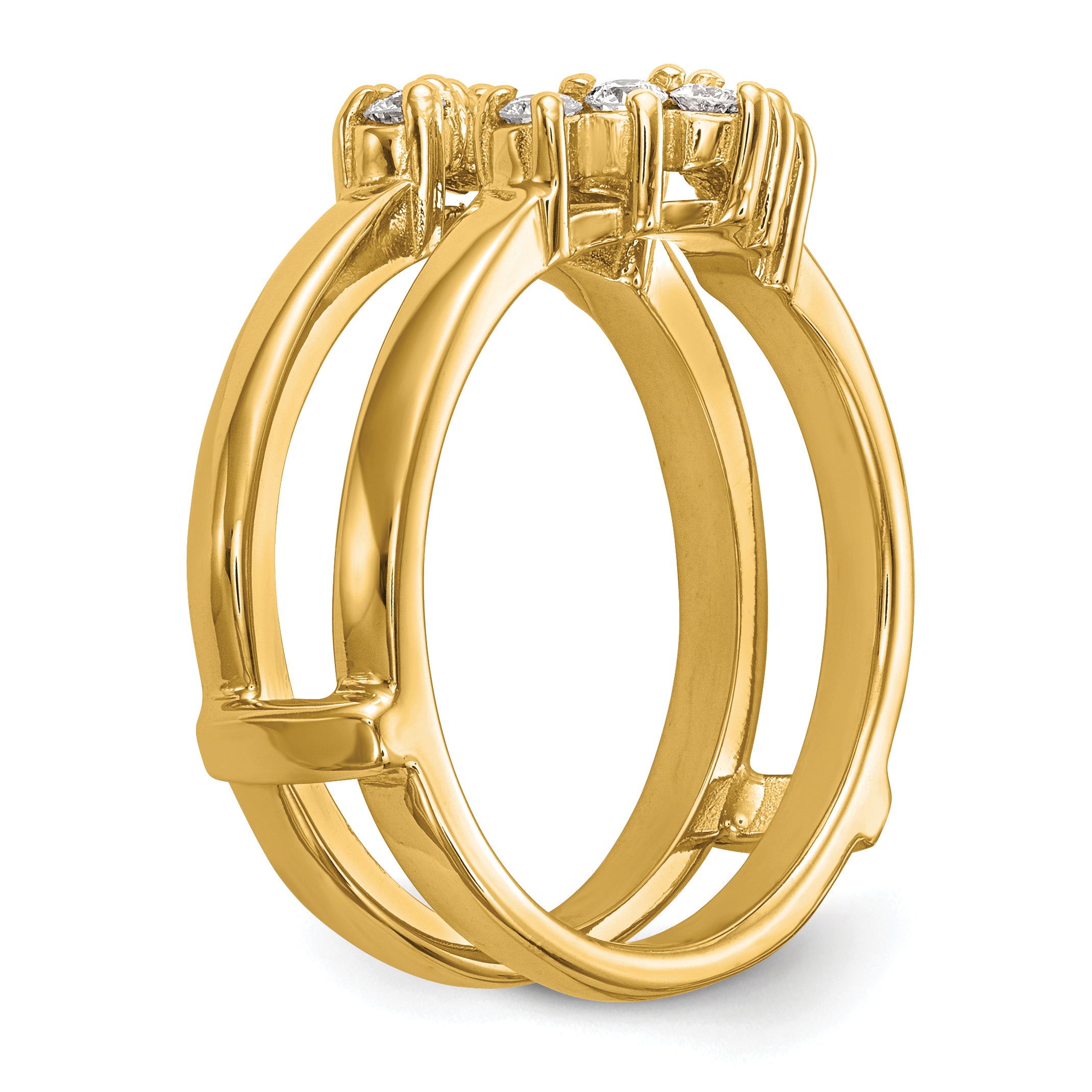 14k 1/3 carat Lab Grown Diamond VS/SI+ G+ Complete Ring Guard
