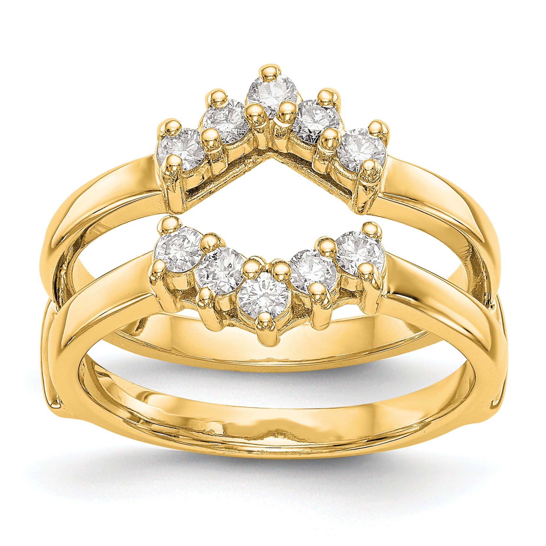 14k 1/3 carat Lab Grown Diamond VS/SI+ G+ Complete Ring Guard