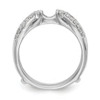14k White Gold 1/4 carat Lab Grown Diamond VS/SI+ G+ Complete Ring Guard