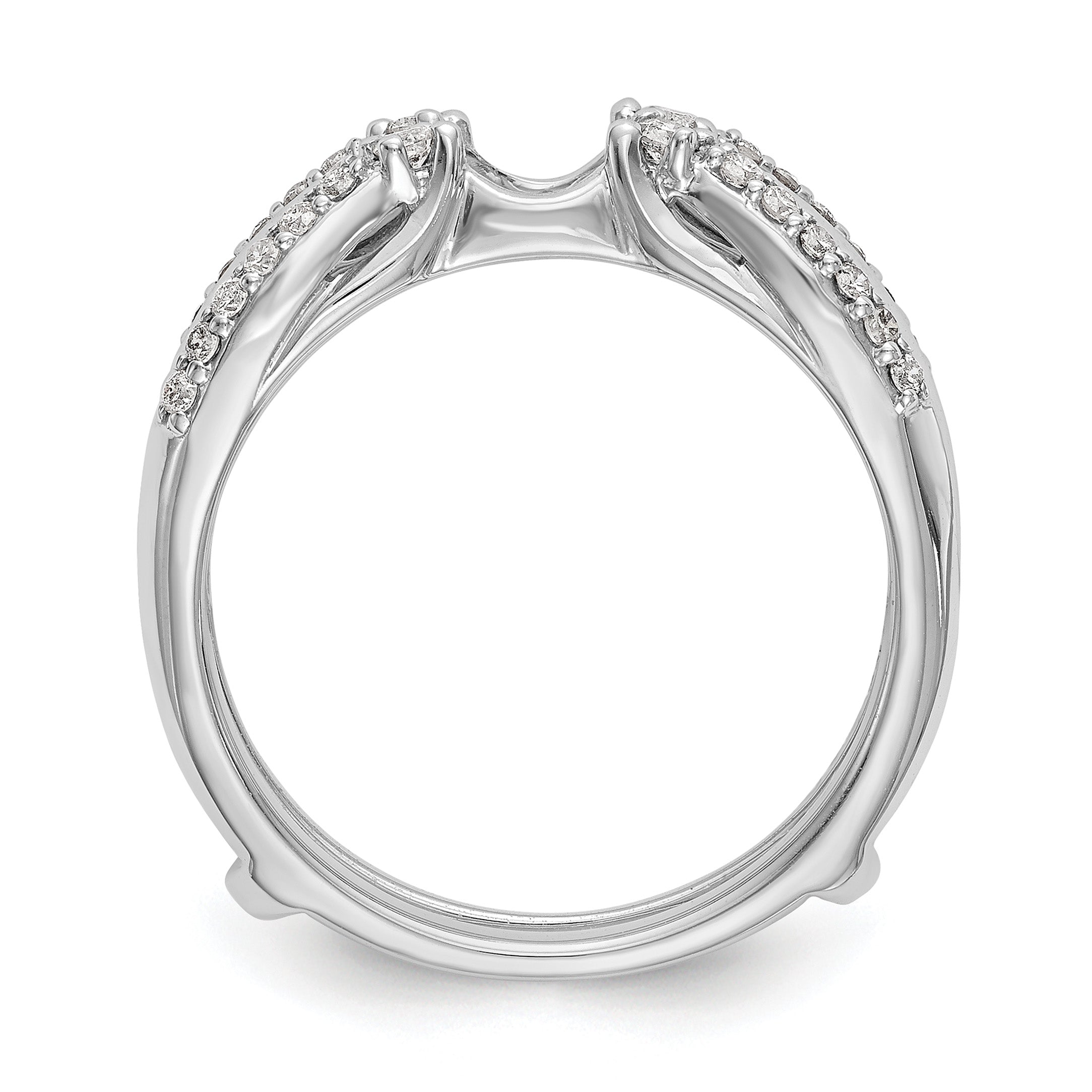 14K White Gold 1/4 carat Diamond Complete Ring Guard