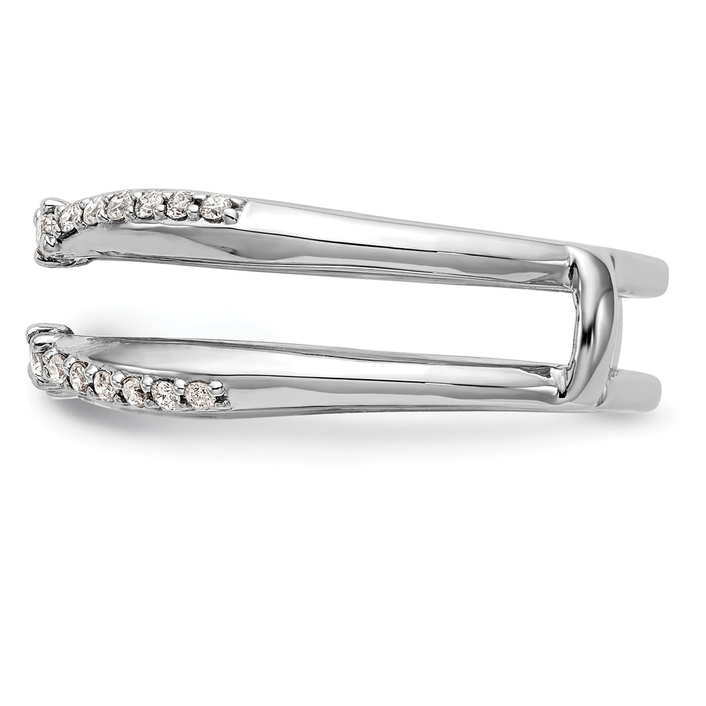 14k White Gold 1/4 carat Lab Grown Diamond VS/SI+ G+ Complete Ring Guard