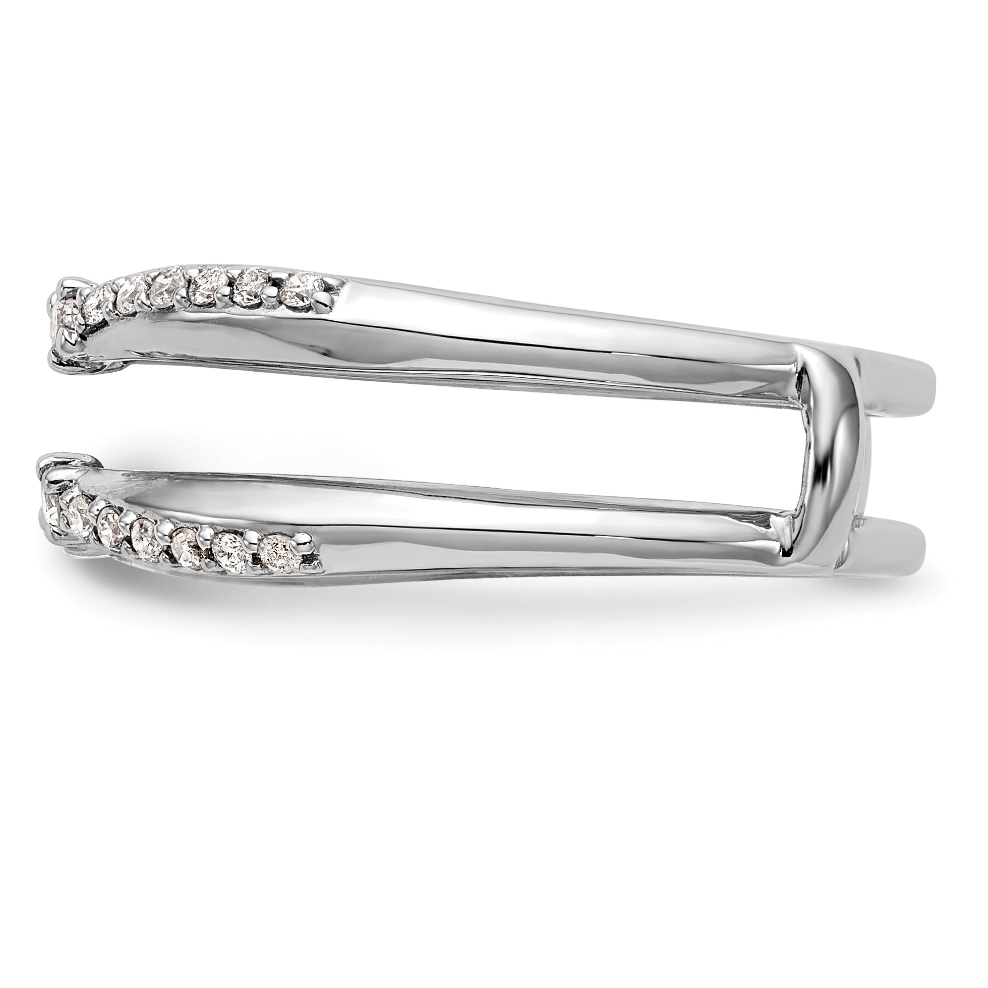 14k White Gold 1/4 carat Lab Grown Diamond VS/SI+ G+ Complete Ring Guard