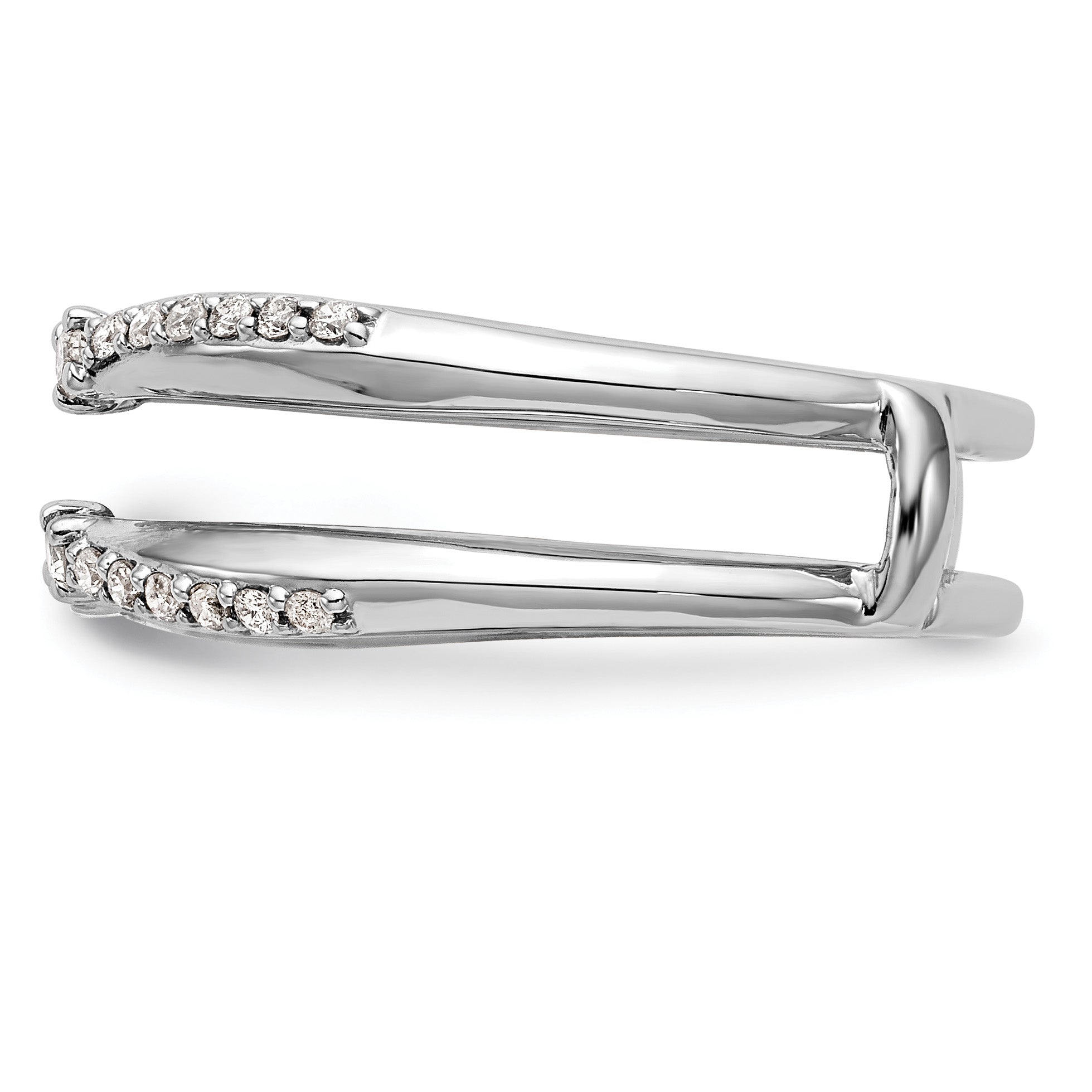 14K White Gold 1/4 carat Diamond Complete Ring Guard Secondary image