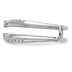 14k White Gold 1/4 carat Lab Grown Diamond VS/SI+ G+ Complete Ring Guard