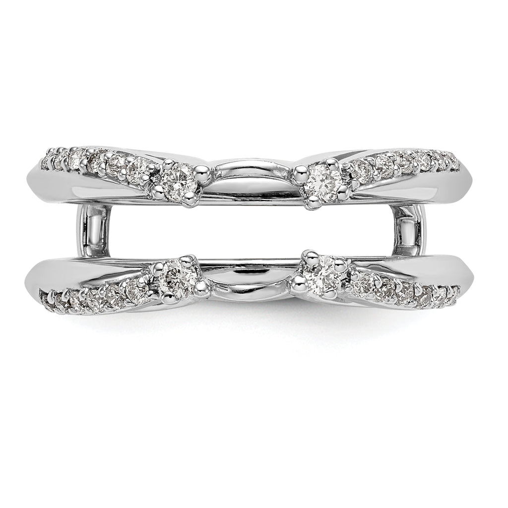 14k White Gold 1/4 carat Lab Grown Diamond VS/SI+ G+ Complete Ring Guard