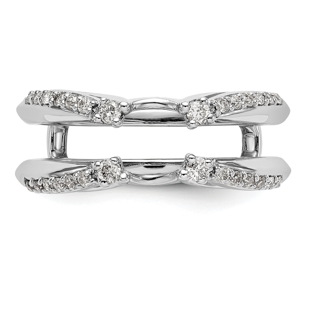 14K White Gold 1/4 carat Diamond Complete Ring Guard