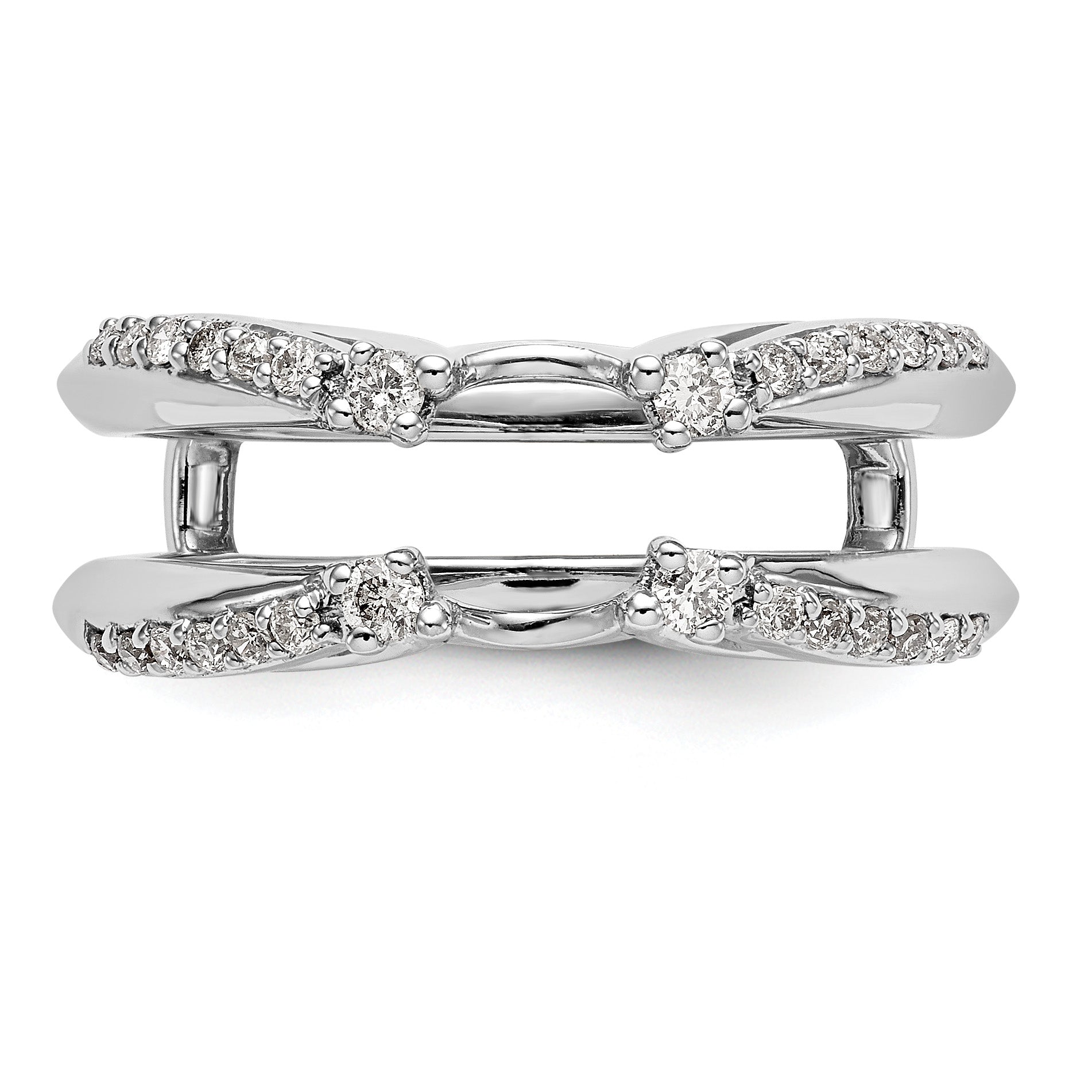 14K White Gold 1/4 carat Diamond Complete Ring Guard