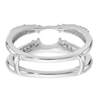 14k White Gold 1/4 carat Lab Grown Diamond VS/SI+ G+ Complete Ring Guard