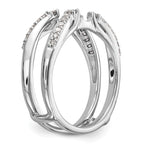 14k White Gold 1/4 carat Lab Grown Diamond VS/SI+ G+ Complete Ring Guard