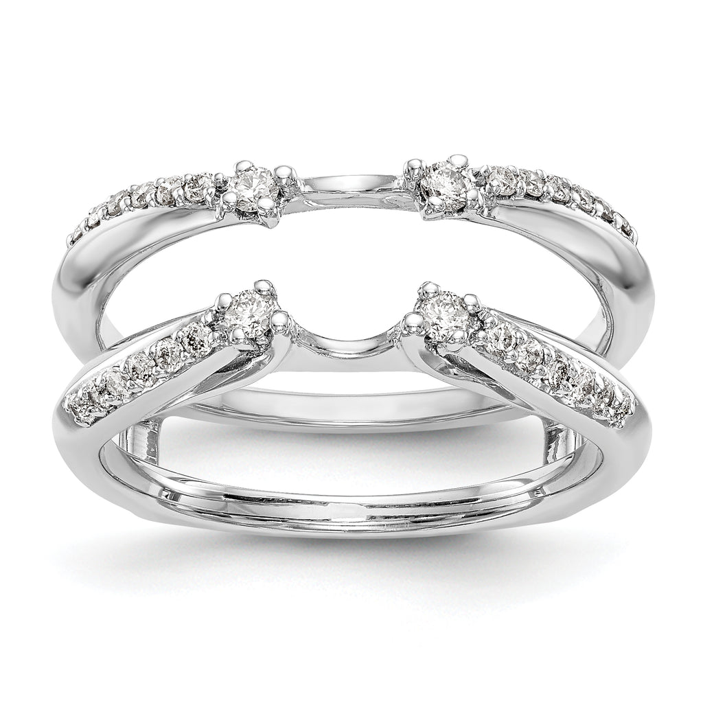 14k White Gold 1/4 carat Lab Grown Diamond VS/SI+ G+ Complete Ring Guard