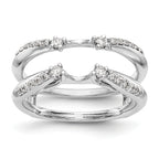 14k White Gold 1/4 carat Lab Grown Diamond VS/SI+ G+ Complete Ring Guard