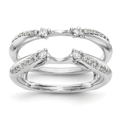 14k White Gold 1/4 carat Lab Grown Diamond VS/SI+ G+ Complete Ring Guard