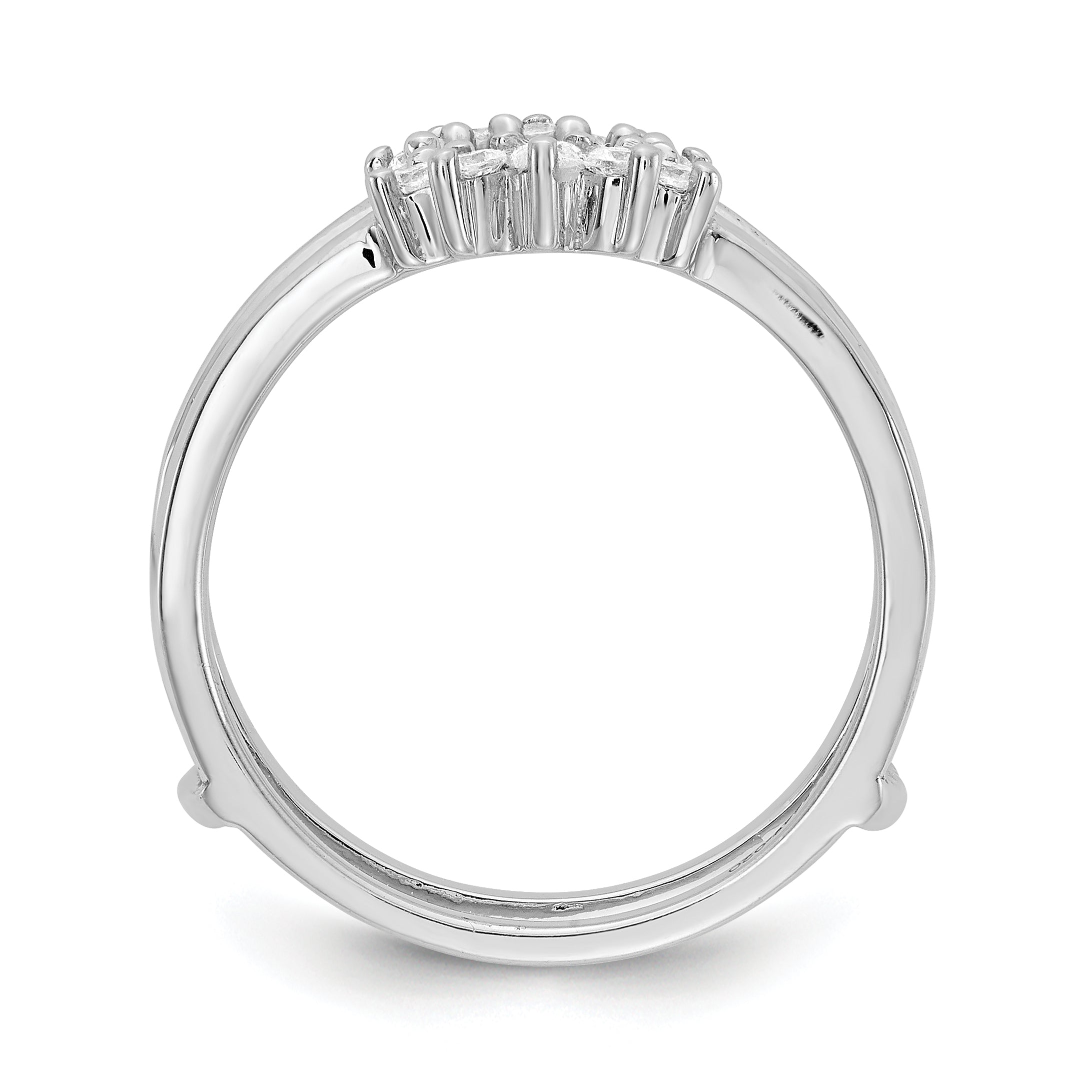 14k White Gold 1/5 carat Lab Grown Diamond VS/SI+ G+ Complete Ring Guard Secondary image