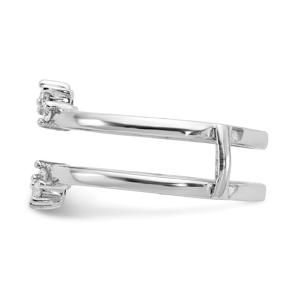 14k White Gold 1/5 carat Lab Grown Diamond VS/SI+ G+ Complete Ring Guard