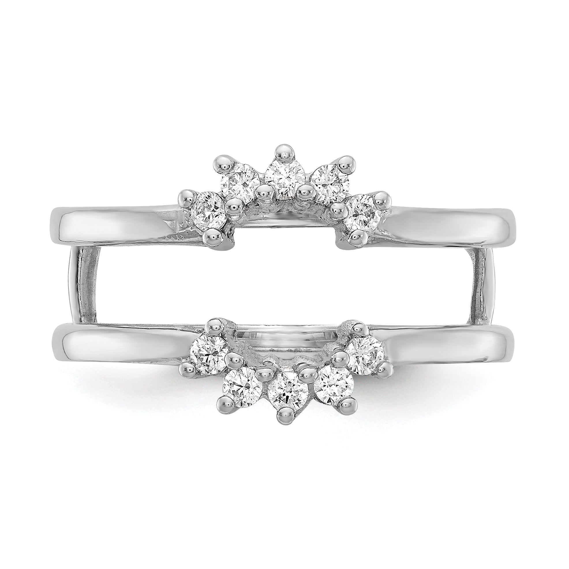 14k White Gold 1/5 carat Lab Grown Diamond VS/SI+ G+ Complete Ring Guard