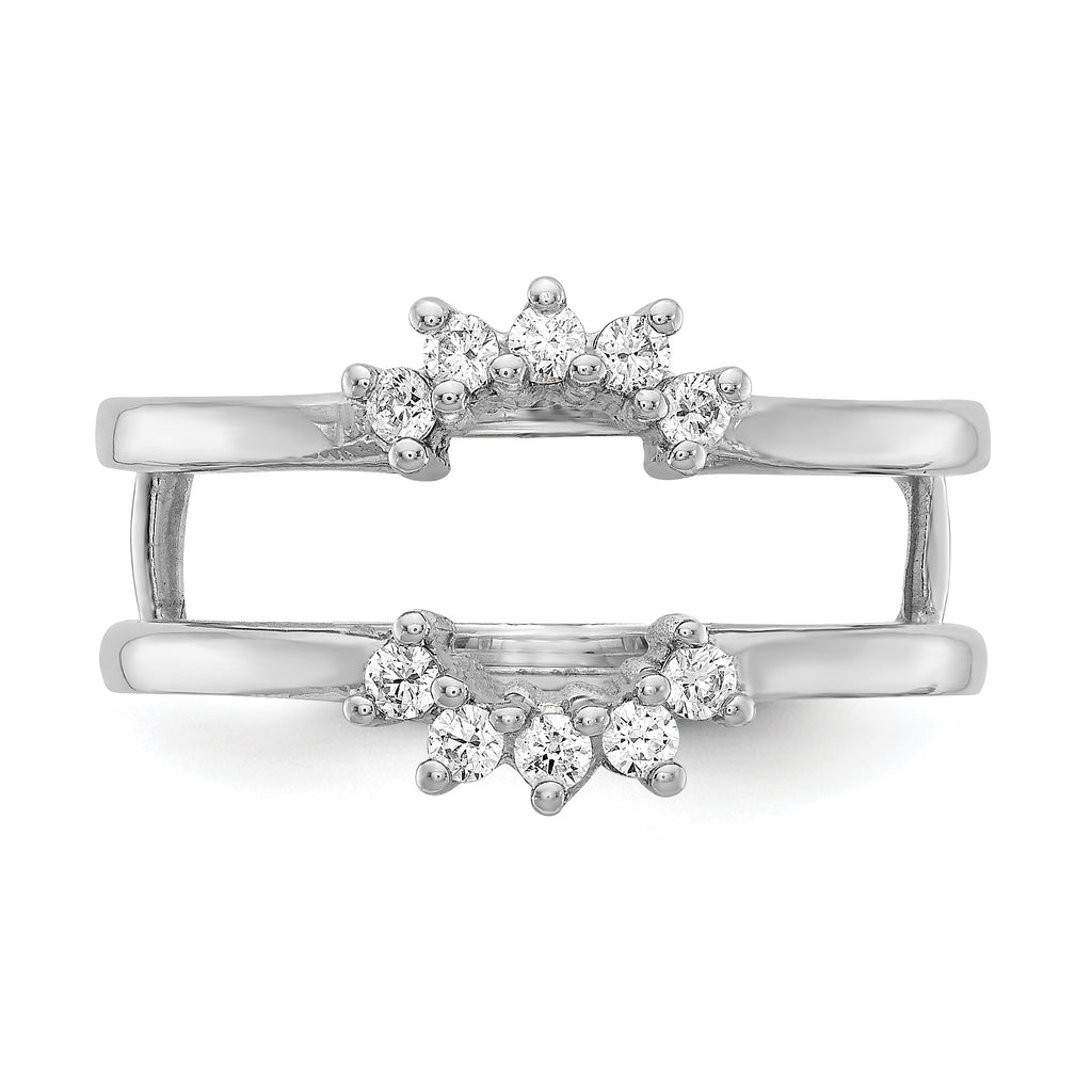 14k White Gold 1/5 carat Lab Grown Diamond VS/SI+ G+ Complete Ring Guard