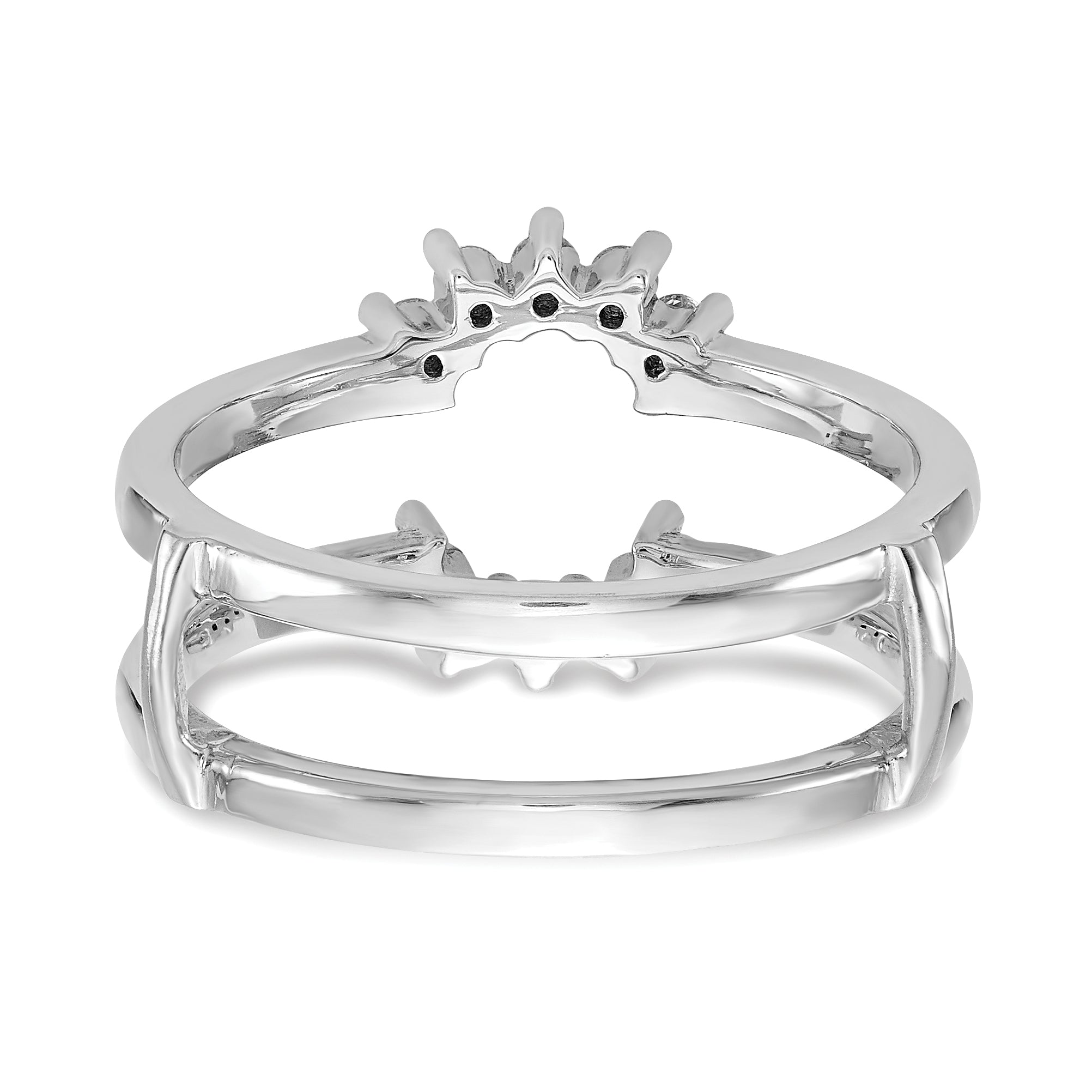 14k White Gold 1/5 carat Lab Grown Diamond VS/SI+ G+ Complete Ring Guard